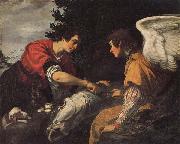 Jacopo Vignali Tobias and the Angel oil painting on canvas